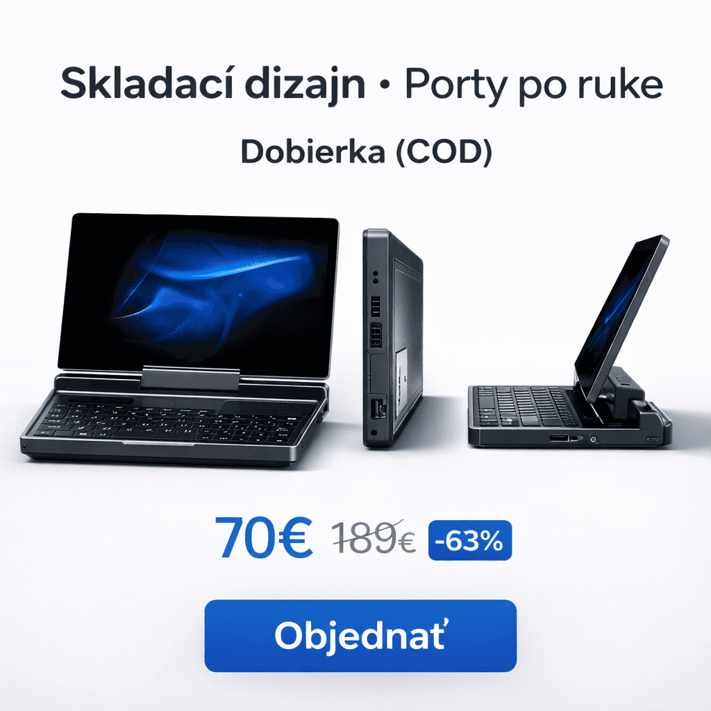 Ultraprenosný mini notebook 2 v 1, 8,8-palcová dotyková obrazovka, rozlíšenie 2,5K, obnovovacia frekvencia 144 Hz, 16 GB RAM, dostupné možnosti úložiska 512 GB/1 TB/2 TB/4 TB.